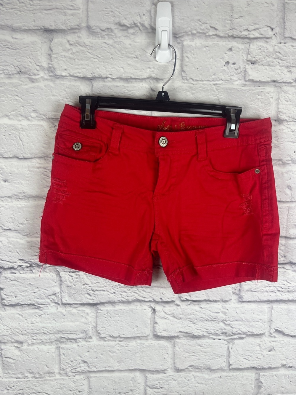 Wallflower Y2K Indie Festival distressed red shorts size 9